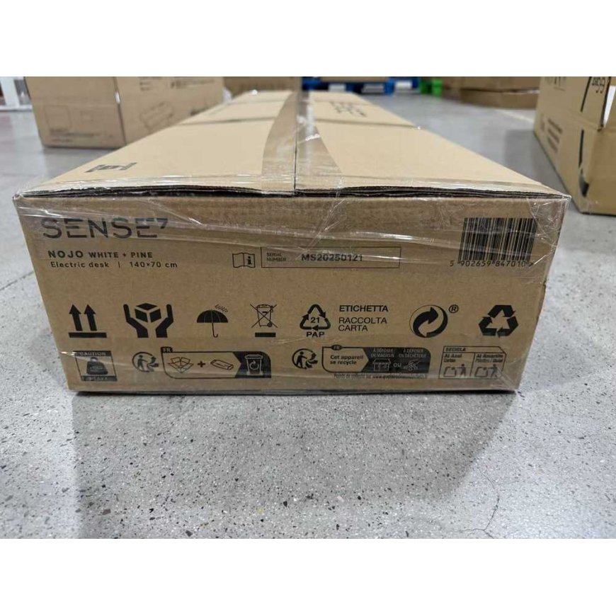 Biurko SENSE7 Nojo Sosna 140 cmx70 cm Valge Mänd – 4