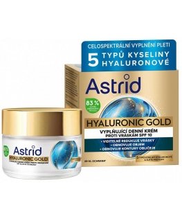 Astrid Hyaluronic Gold Kreminis SPF 10 - Täyttävä päivävoide ryppyjä vastaan kultaproteiineilla - 50 ml