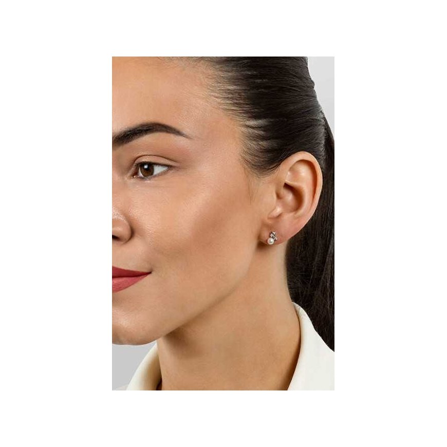 Brilio Silver Brilio Silver Unique silver earrings with real pearls EA622W – 3