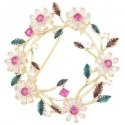 Troli Gold plated brooch Flower wreath Gold Troli Gold plated brooch Flower wreath Gold