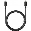 Baseus Silky USB-C/Lightning nopea latauskaapeli 1m 20W Musta