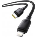 Baseus Silky USB-C/Lightning nopea latauskaapeli 1m 20W Musta