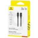 Baseus Silky USB-C/Lightning greito įkrovimo kabelis 1m 20W Juodas