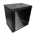 19" 9U 600x450 sieninė spintelė, vienos lapo stiklinės durys, visiškai nuimama galinė sienelė, visiškai nuimamos rakinamos šonin 19" 9U 600x450 sieninė spintelė, vienos lapo stiklinės durys, visiškai nuimama galinė sienelė, visiškai nuimamos rakinamos šonin