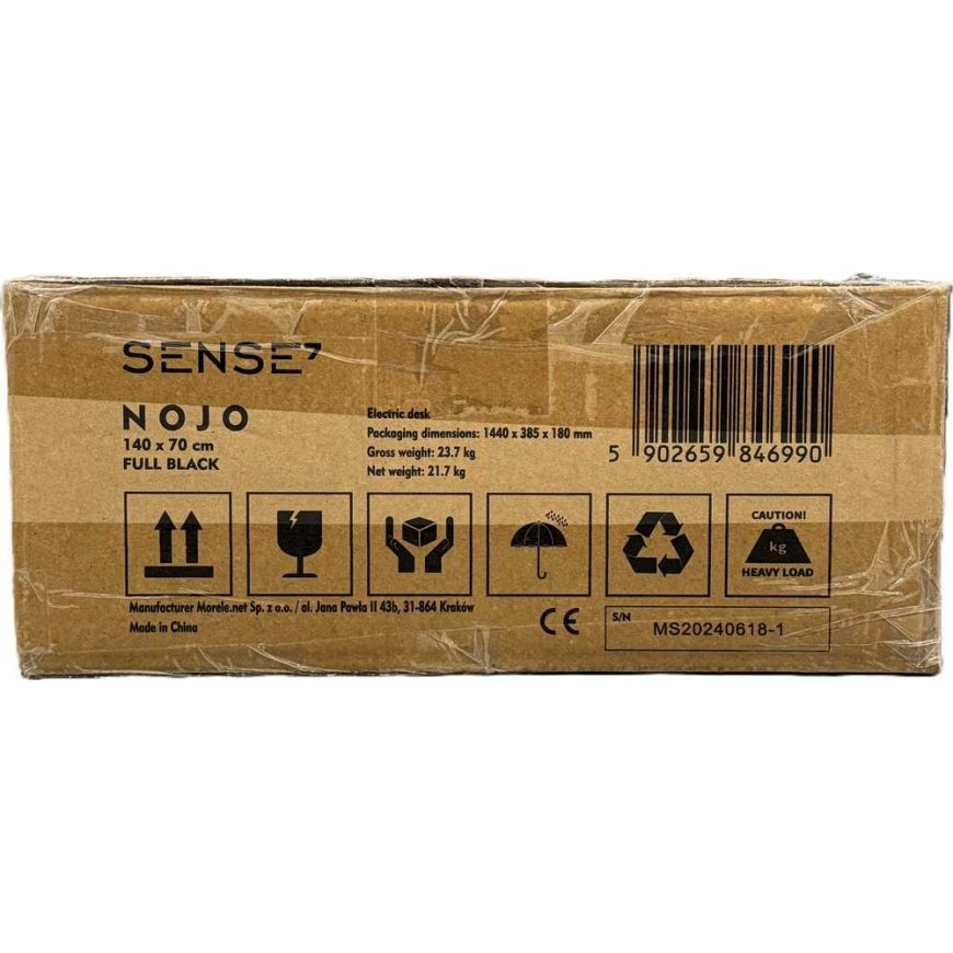 Biurko SENSE7 Nojo Musta 140 cm x 70 cm Musta – 2