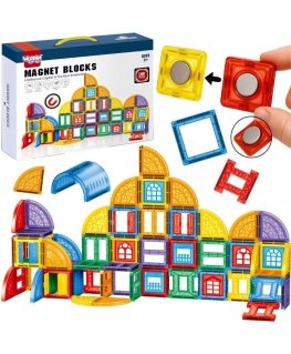 WOOPIE magnetic constructors 3D educational set castle 100 pcs.