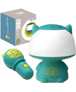WOOPIE Monitoiminen RGB Lamppu Bluetooth Karaoke Äänimodulaattori SD-kortti Turkoosi