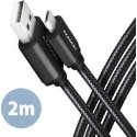 Kabelis USAMS Cloud Series US-SJ658 6A USB-A į USB-C 1,2m juodas Kabelis USAMS Cloud Series US-SJ658 6A USB-A į USB-C 1,2m juodas