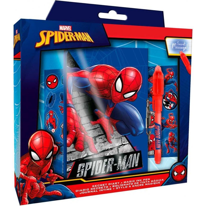 Travel Kids Licensing Marvel Spiderman Diary + Magic pen