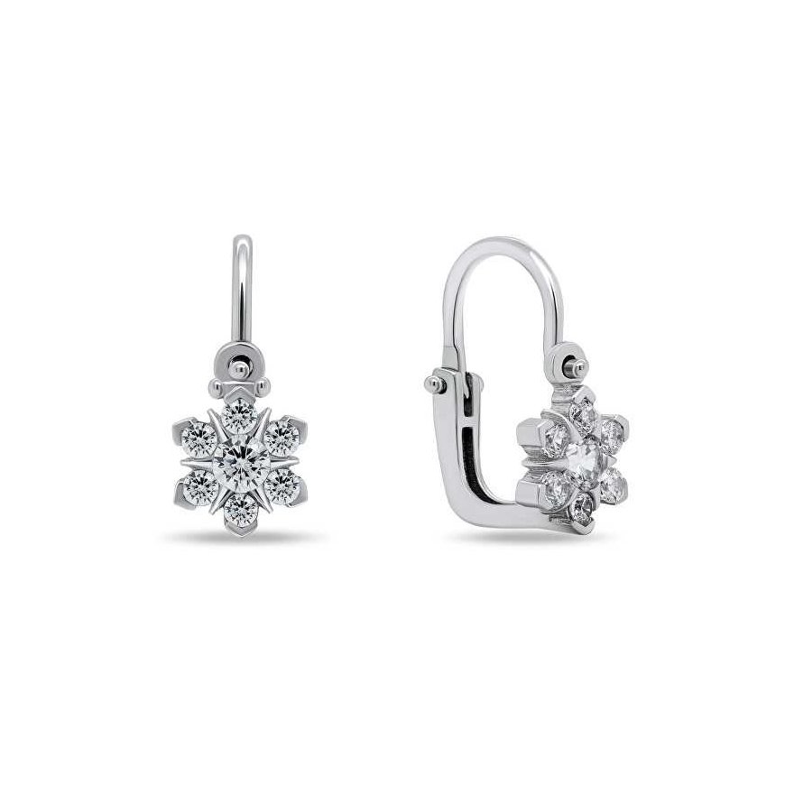 Brilio Silver Brilio Silver Girls Dazzling Silver Earrings Flowers EA188W