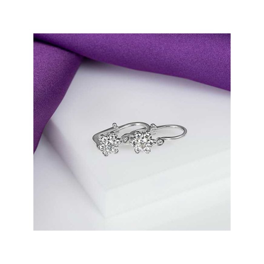 Brilio Silver Brilio Sidabrinis Девичьи Сияющие Серебряные Серьги Цветы EA188W – 3