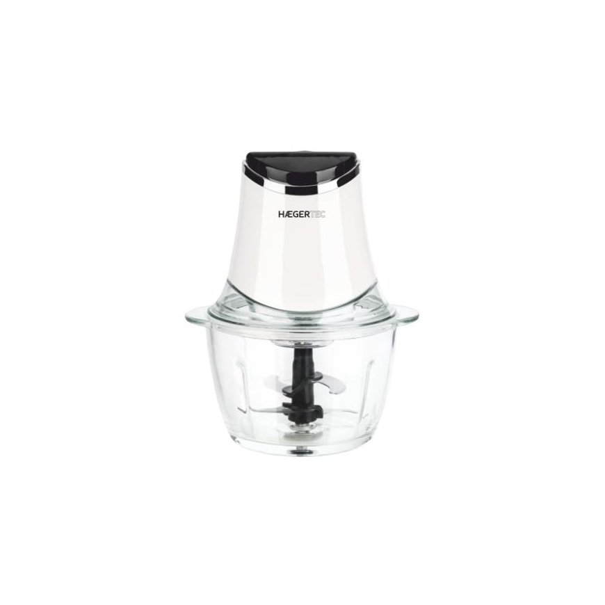 Haeger CH-30W.007A elektriskais ēdienu griezējs 1,2 L 300 W Melns, Caurspīdīgs, Balts