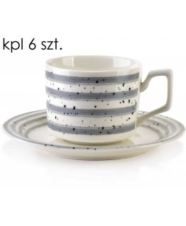 Affek Design JOY 6 cup set with saucers gray