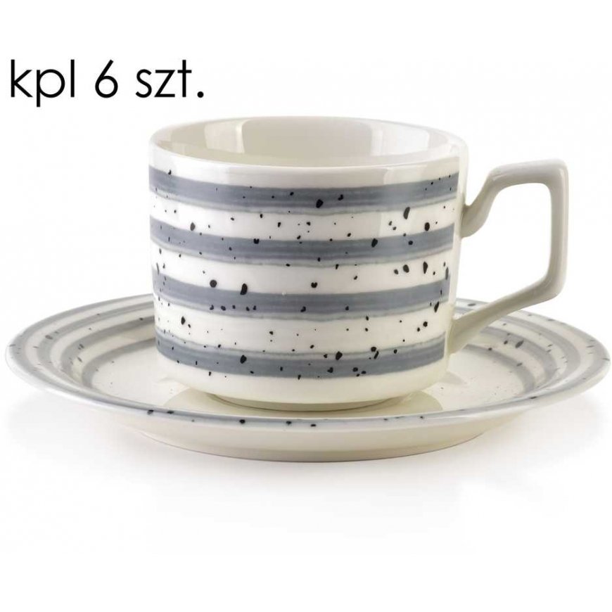 Affek Design JOY 6 cup set with saucers gray