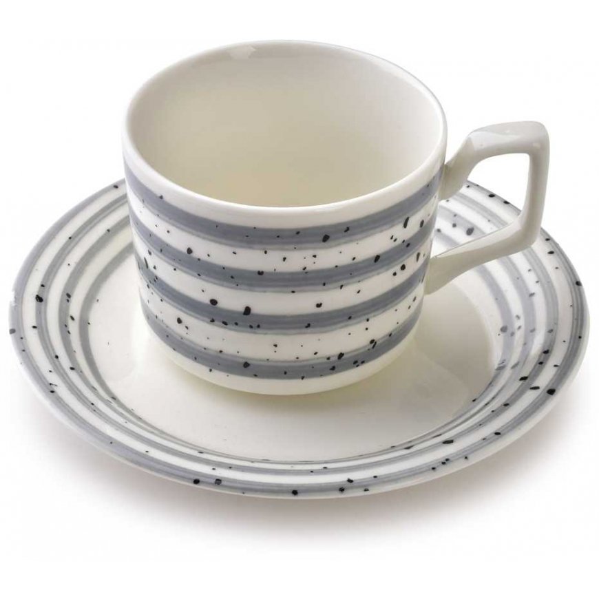 Affek Design JOY 6 cup set with saucers gray – 2