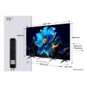 TCL P79K 75P79K tv 190,5 cm (75") 4K Ultra HD Älytelevisio Wi-Fi Metallinen 450 cd/m² TCL P79K 75P79K tv 190,5 cm (75") 4K Ultra HD Älytelevisio Wi-Fi Metallinen 450 cd/m²