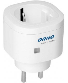 Wi-Fi беспроводной управляемый сетевой разъем с радиоприемником, IP20, ORNO Smart Home, Schuko