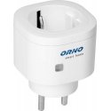 Wi-Fi wireless controlled network socket, with radio receiver, IP20, ORNO Smart Home, Schuko Wi-Fi wireless controlled network socket, with radio receiver, IP20, ORNO Smart Home, Schuko