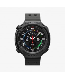 Spigen Rugged Armor Ietvars Melns Termoplastiska poliuretāna (TPU)