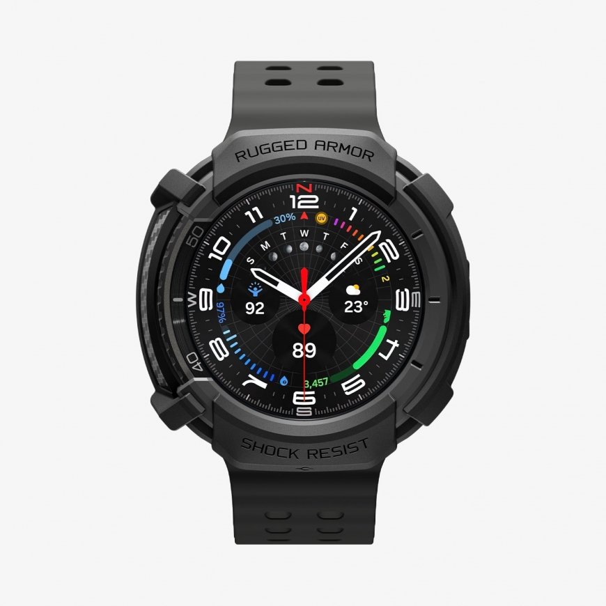 Spigen Rugged Armor Ietvars Melns Termoplastiska poliuretāna (TPU)