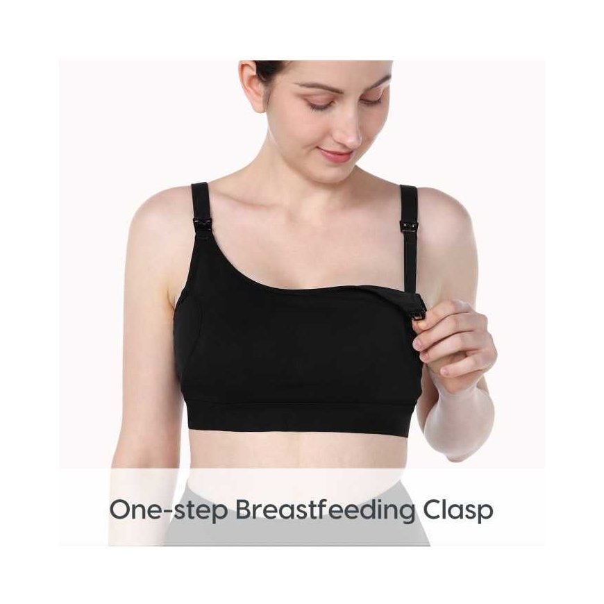 MOMCOZY ELECTRIC BREAST PUMP HANDS-FREE BRA, SIZE 2XL, BLACK YN09 – 2