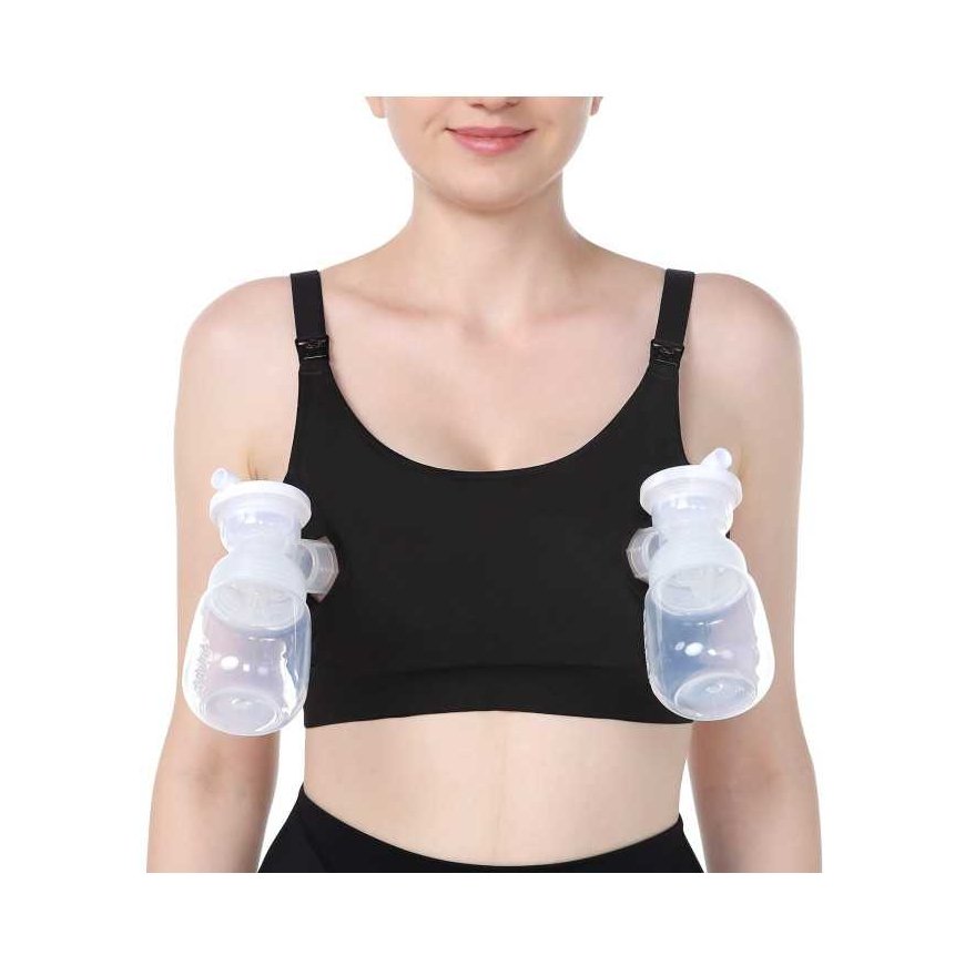 MOMCOZY ELECTRIC BREAST PUMP HANDS-FREE BRA, SIZE 2XL, BLACK YN09 – 3
