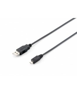 Equip 128594 USB-kaapeli USB 2.0 1 m USB A Micro-USB B musta