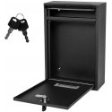 Lean Mailbox made of galvanized steel, black, 32x21.5x8.5 cm Lean Mailbox made of galvanized steel, black, 32x21.5x8.5 cm