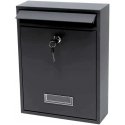 Kerge postkast tsingitud terasest, must, 32x21.5x8.5 cm Kerge postkast tsingitud terasest, must, 32x21.5x8.5 cm