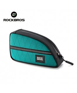 Rockbros trikampis dviračio rėmo krepšys 0,8 l - Žalias