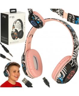 Bluetooth bezvadu austiņas ausīs "Gaming Sport" rozā krāsā