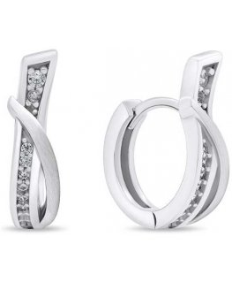 Brilio Silver Brilio Silver Stylish silver earrings with zircons EA213W