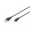 Digitus AK-300130-018-S USB kabelis USB 2.0 1,8 m USB A Mini-USB B Melns Digitus AK-300130-018-S USB kabelis USB 2.0 1,8 m USB A Mini-USB B Melns