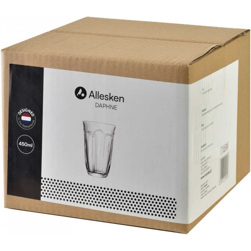 Allesken DAPHNE Complete set of 4 glasses 450ml 9.5x5.2x13.9cm – 4