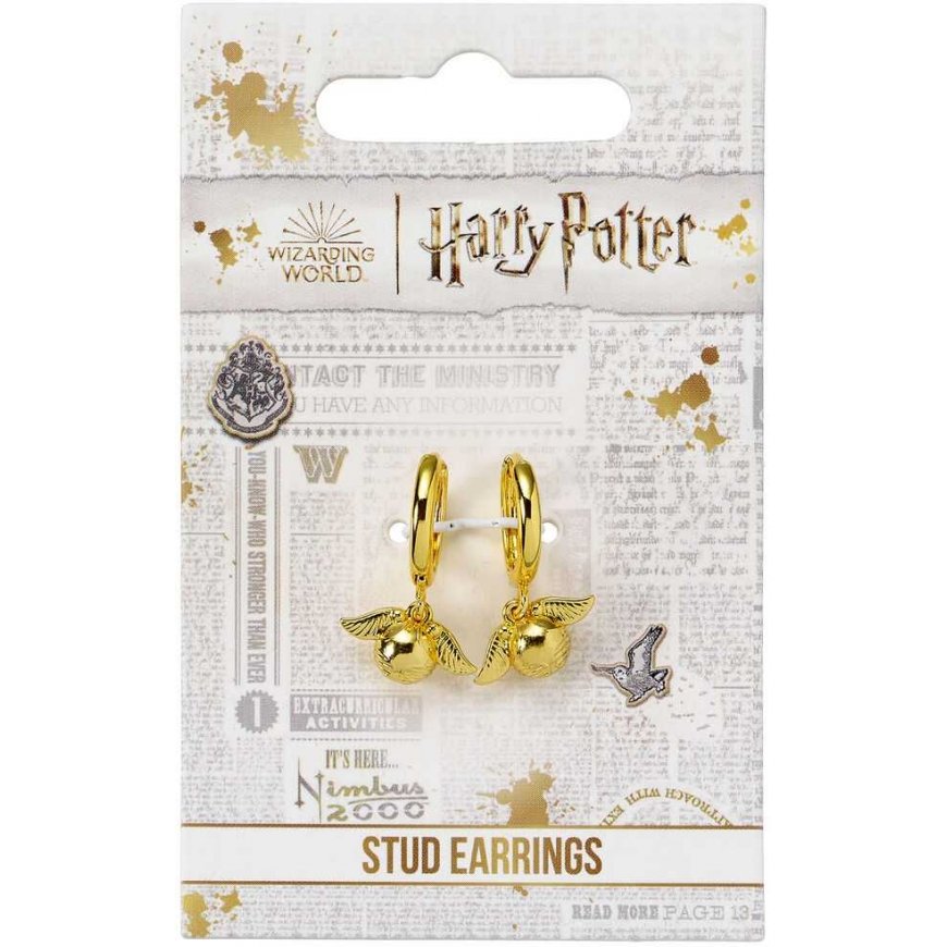 Carat Shop Harry Potter auksiniai Snitch auskarai – 2