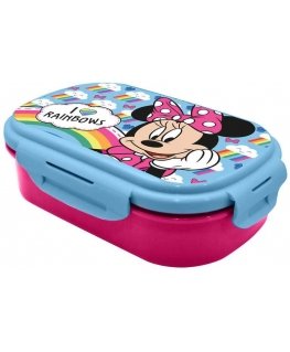 Pietų dėžutė + stalo įrankiai, 21x14x6cm Minnie Mouse MN30016 Vaikams Euroswan