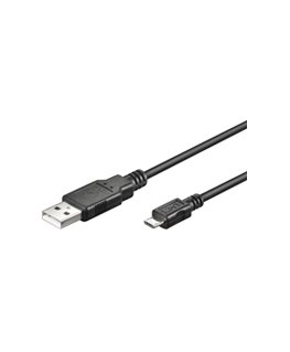 Goobay USB micro-B 180, 1.8m USB cable Micro-USB B USB A Black
