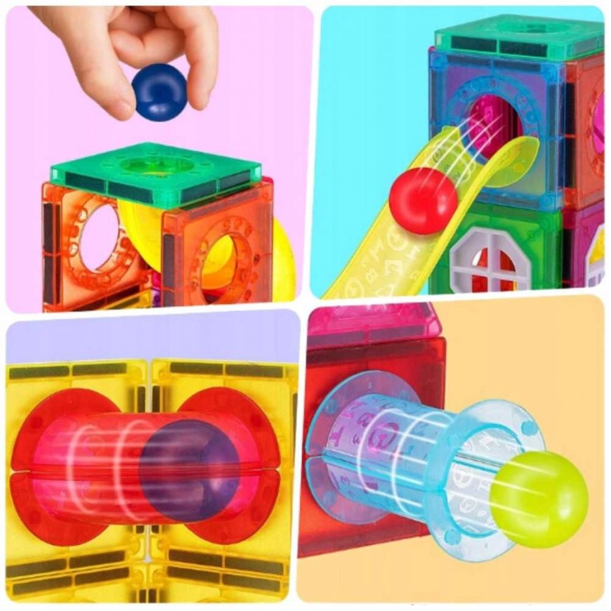 WOOPIE magnetic constructors 3D educational set for ball running, 42 pcs. – 3