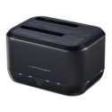 LC-Power LC-DOCK-U3-III tallennusaseman telakointiasema USB 3.2 Gen 1 (3.1 Gen 1) Type micro-B musta LC-Power LC-DOCK-U3-III tallennusaseman telakointiasema USB 3.2 Gen 1 (3.1 Gen 1) Type micro-B musta