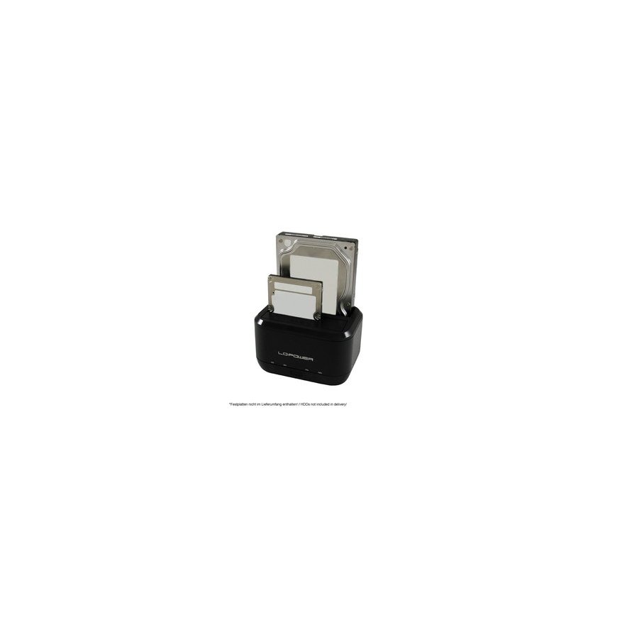 LC-Power LC-DOCK-U3-III tallennusaseman telakointiasema USB 3.2 Gen 1 (3.1 Gen 1) Type micro-B musta – 3
