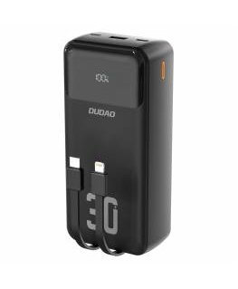 Dudao K15MAX 30000mAh PD 22.5W Powerbank ar iebūvētiem kabeļiem -
