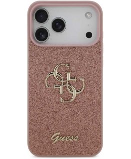 „Guess PU“ kiiltävä 4G metallinen logotasku, suunniteltu Apple iPhone 17 Pro Max:lle.