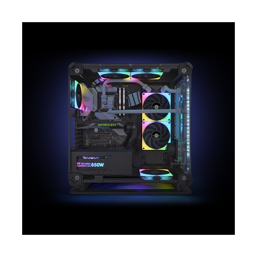 Thermaltake TOUGHFAN 12 RGB Tietokonekotelo Tuuletin 12 cm Valkoinen 3 kpl – 5