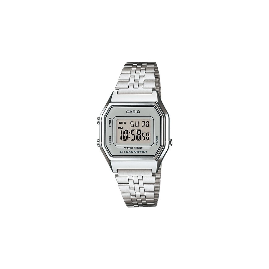 Casio LA680WA-7DF rankinis laikrodis Laikrodis su apyranke Elektroninis Pilka, Nerūdijančiojo plieno