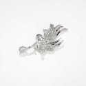Luxury brooch with crystals and pearls, silver-plated Luxury brooch with crystals and pearls, silver-plated