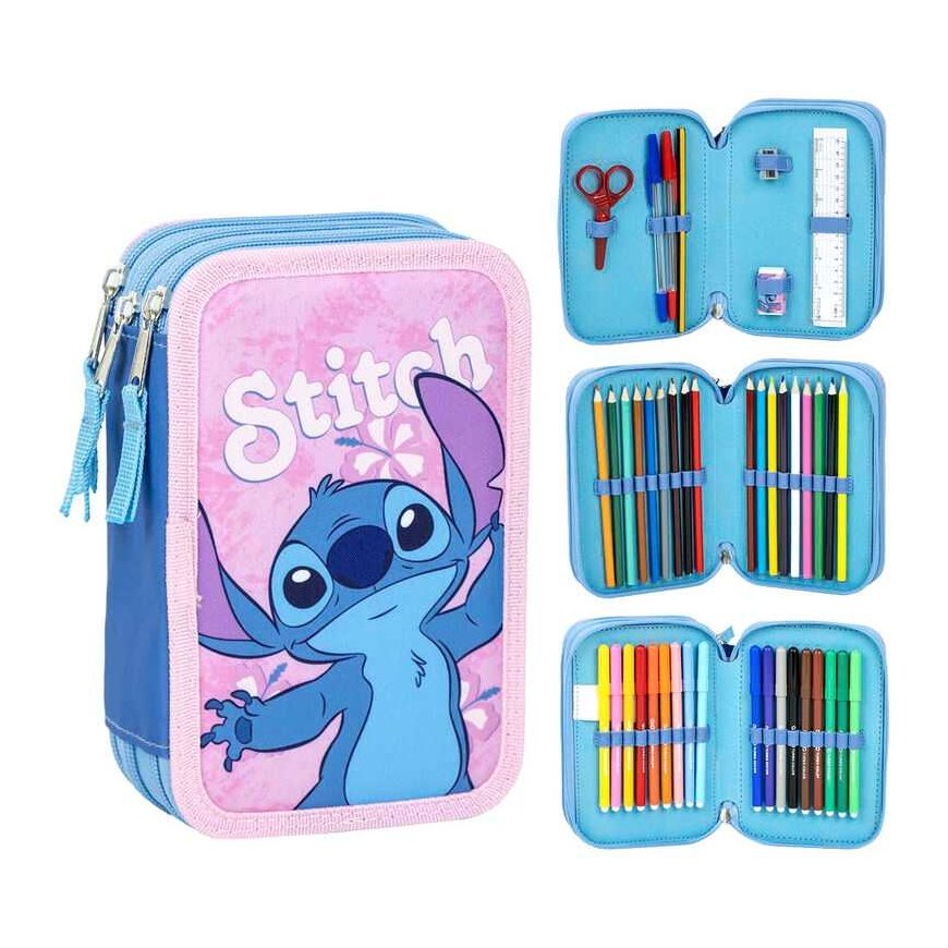 CERDÁ Disney Stitch triple pencil case
