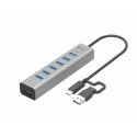 i-tec C31HUBMETAL703 sąsajos šakotuvas USB 3.2 Gen 1 (3.1 Gen 1) Type-C 5000 Mbit/ai Pilka i-tec C31HUBMETAL703 sąsajos šakotuvas USB 3.2 Gen 1 (3.1 Gen 1) Type-C 5000 Mbit/ai Pilka
