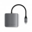 Satechi ST-H4CPDM interfeisa centrmezgls USB Veids-C 10000 Mbit/s Pelēks Satechi ST-H4CPDM interfeisa centrmezgls USB Veids-C 10000 Mbit/s Pelēks