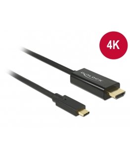 DeLOCK 85258 video cable adapter 1 m USB Type-C HDMI Black