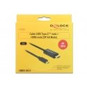 DeLOCK 85258 vaizdo kabelio adapteris 1 m C tipo USB HDMI Juoda